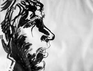 09 Woman, 11x14 inches, magic marker on paper, 1983