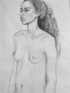 12 Adela, 24x18 inches, pencil on paper,  1985