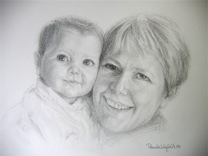 26 Heidi's Girls, 18x24 inches, pencil on paper, 2008