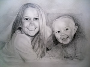31 Tina's Kids,18x24 inches, pencil on paper, 2012