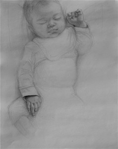 34 Jazzy, 24x18 inches, pencil on paper, 2013